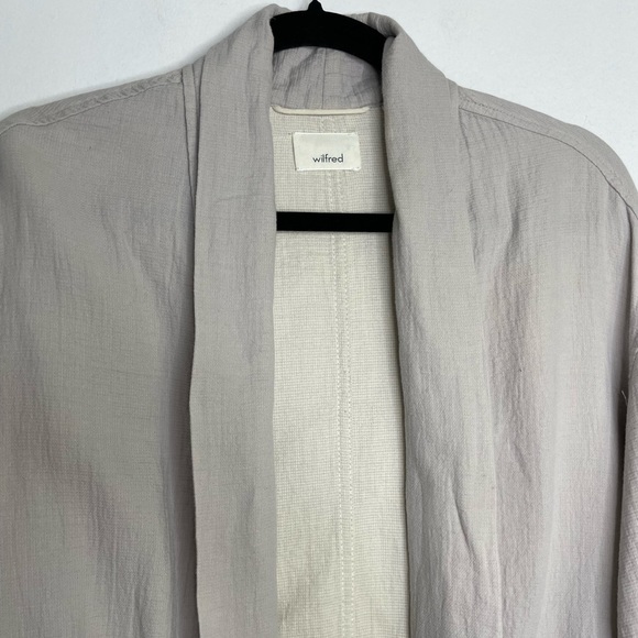 ARITZIA Wilfred Lenglen grey lightweight open kimono style blazer - Picture 4 of 10